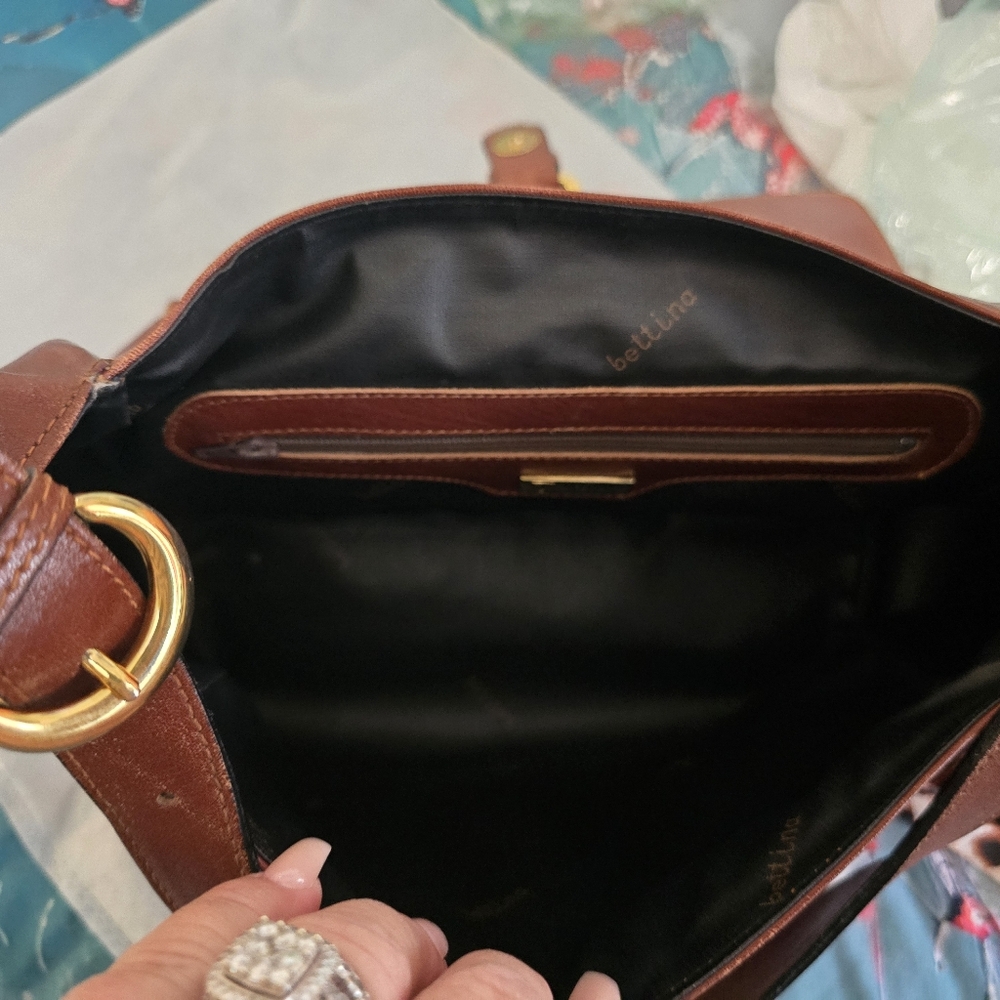 Bettina Vintage Brown Leather Handbag (Made In Italy) - Picture 7 of 9